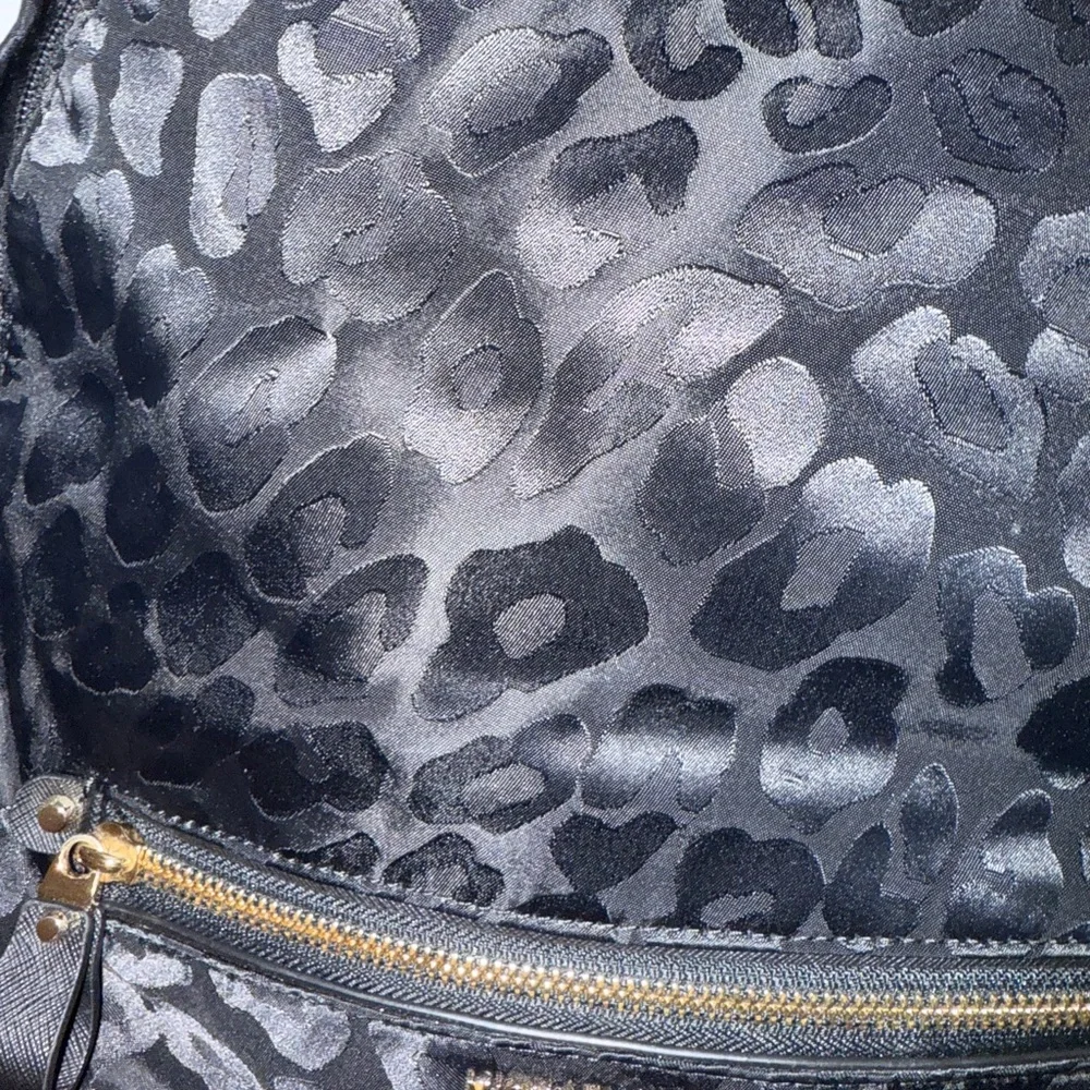 Michael Kors Black Animal Print Backpack - Picture 2 of 4